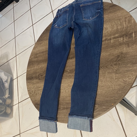 Karl Lagerfeld Paris Fringe Cropped Jeans Denim Womens Size 2 NWT - Picture 10 of 13